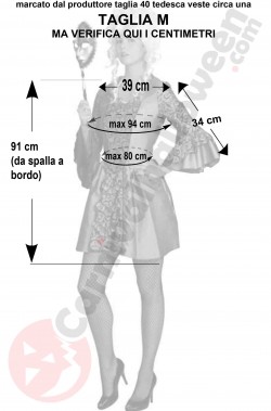 Misure costume da dama barocca veneziana taglia M