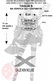 Misure costume da dama veneziana grigio e nero taglia S