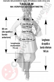 Misure costume di carnevale da dama veneziana taglia M
