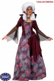 Costume veneziano donna bordeaux taglia comoda
