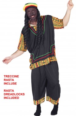 Costume uomo Giamaicano rasta o brasiliano