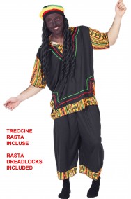 Costume uomo Giamaicano rasta o brasiliano