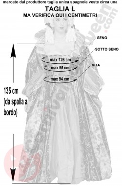 Misure costume veneziano donna taglia L