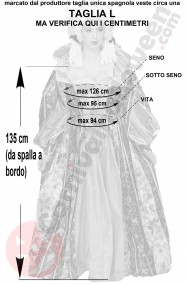 Misure costume veneziano donna taglia L