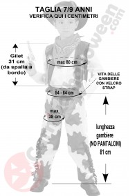 Misure costume di carnevale bambino cowboy