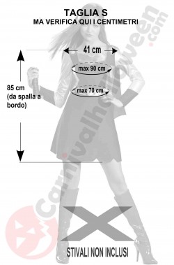 Misure costume cosplay Thor da donna taglia S