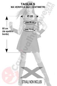 Misure costume cosplay Thor da donna taglia S