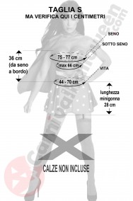 Misure costume di Wonder Woman taglia S