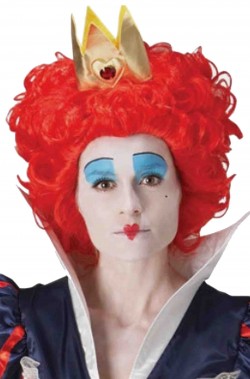 Parrucca donna regina di cuori originale disney lusso