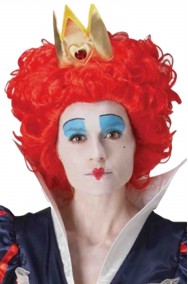 Parrucca donna regina di cuori originale disney lusso