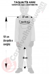 Misure del Costume dei Minions bambino imitazione taglia 7 9 anni