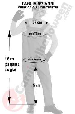 Misure del costume dei Minions di Dave 5 7 anni