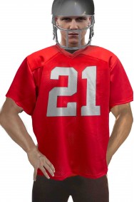 Maglia da football americano rossa 21