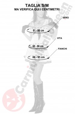 Misure costume da marinaia rosa taglia M L