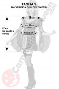 Misure del costume da vampira donna taglia S