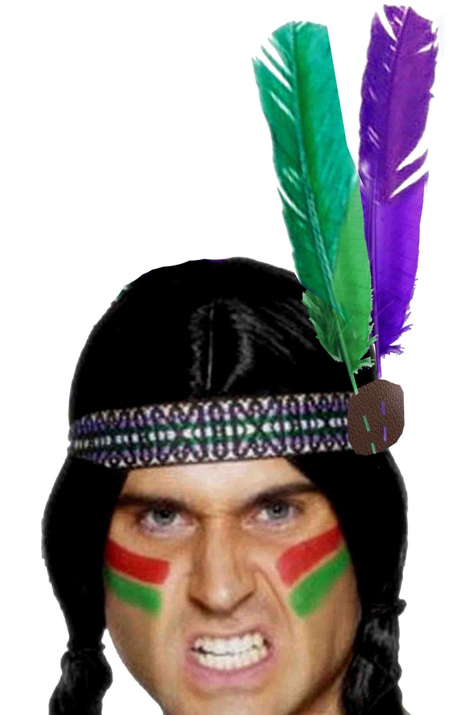 Fascia con piume da indiano pellerossa
