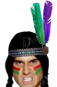 Fascia con piume da indiano pellerossa