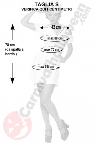 Misure costume da marinaretta bianco anni 40 taglia S