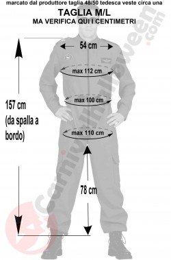 Costume da Pilota Top Gun misure taglia M L