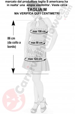 Misure del costume di Betty Rubble taglia M