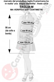 Misure del costume di Betty Rubble taglia M