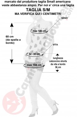 Misure costume di Ciottolina Flintstones gli Antenati