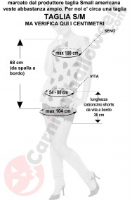 Misure costume di Ciottolina Flintstones gli Antenati