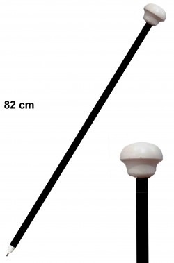 Bastone da passeggio Dandy con testa bianca cabaret