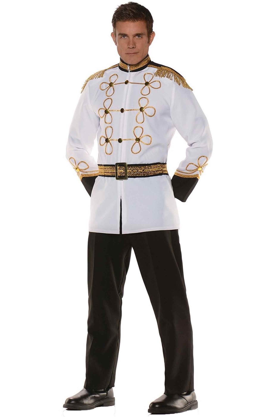 Costume divisa di gala bianca principe azzurro di Cenerentola