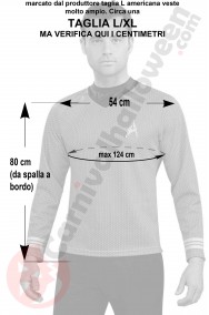 Maglia del capitano Kirk di Star Trek adulto taglia L XL