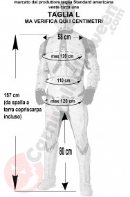 Misure del costume Clone Trooper Star Wars adulto