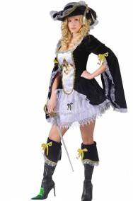 Costume carnevale donna moschettiera