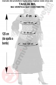 Misure costume da piratessa signora Angelica