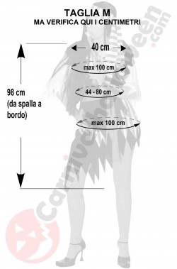 Misure costume da piratessa adulta economico taglia M