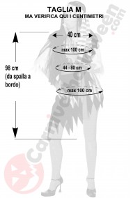 Misure costume da piratessa adulta economico taglia M