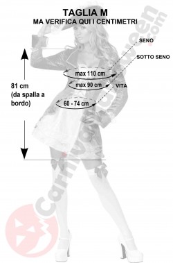 Misure costume da piratessa donna rosa taglia M