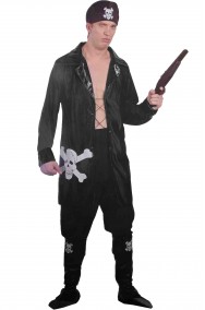 Costume adulto pirata nero