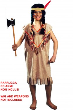 vestito di carnevale da Bambina Indiana marrone
