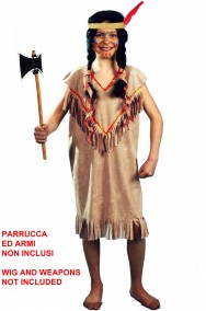 vestito di carnevale da Bambina Indiana marrone