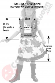 Misure costume cowgirl bambina 10 12 anni
