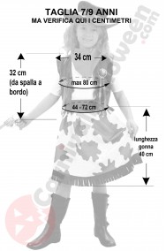 Misure costume cowgirl bambina 7 9 anni