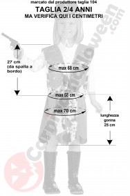 Misure del costume di cowgirl Julie taglia 2 4 anni