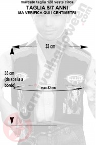 Misure gilet costume cowboy fai da te bambino 5 7 anni