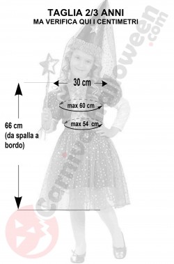 Misure costume da fata bambina taglia 2 3 anni
