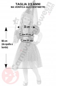 Misure costume da fata bambina taglia 2 3 anni