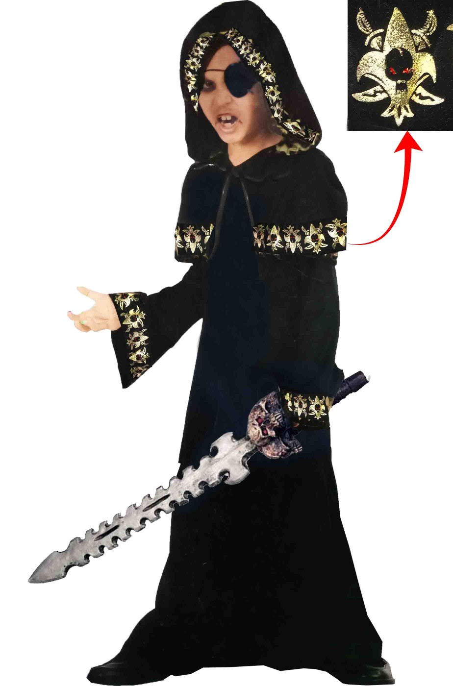 Costume Halloween Pirata Gotico della Morte