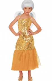 Costume da angelo bambina oro