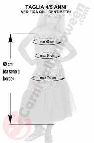 Misure costume bambina Charleston lady gaga 4 5 anni