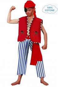 Costume carnevale Bambino Pirata di cotone