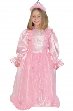Costume da Principessa rosa bambina con paillettes